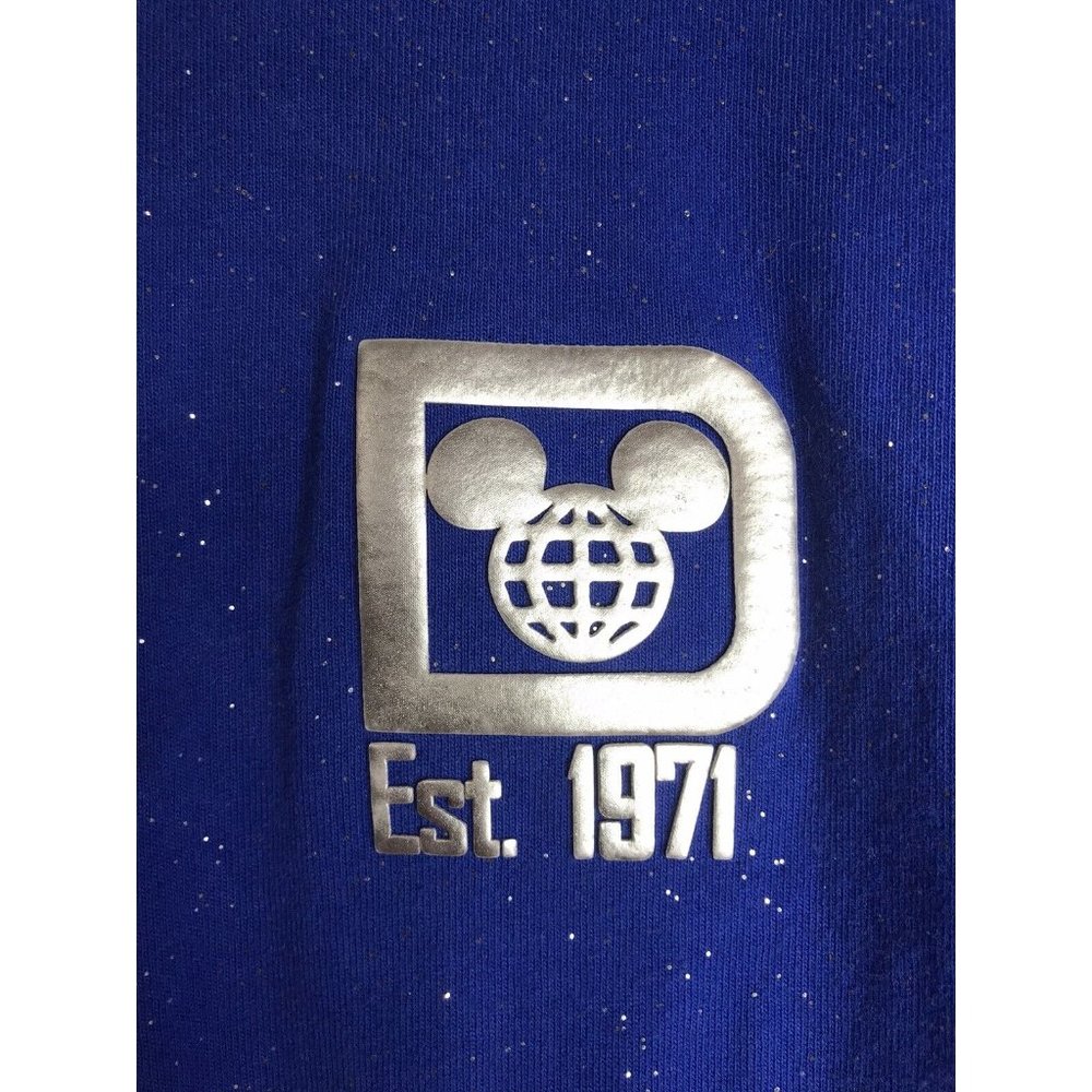 Walt Disney World Blue Sparkle Glitter Spirit Jersey Size XL - Picture 4 of 12